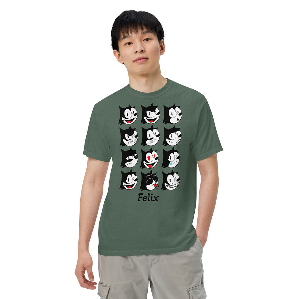 Thumbnail: Felix Emoji Unisex garment-dyed heavyweight t-shirt