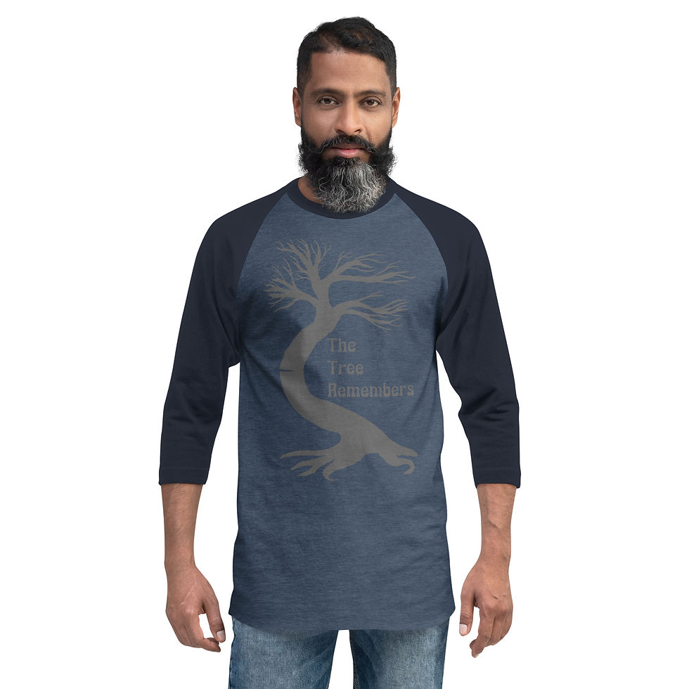 Thumbnail: The Tree Remembers 3/4 sleeve raglan shirt