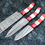 Thumbnail: Handmade Damascus Steel Chef Set with Wood Handle(3pc)