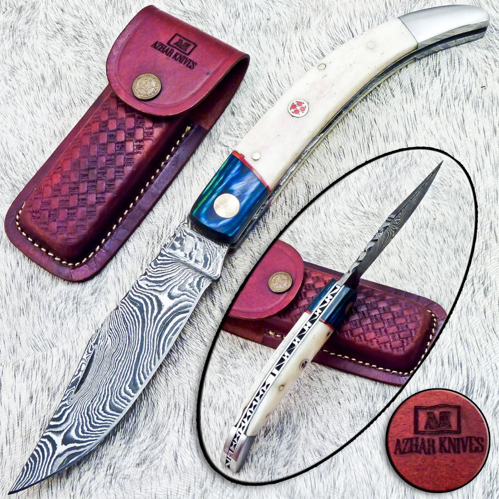 Handmade Damascus Steel Folding Knife