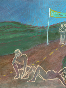 The finish line fades, so close, yet ever so distant. And now, to hobble over to a new starting line, somewhere


