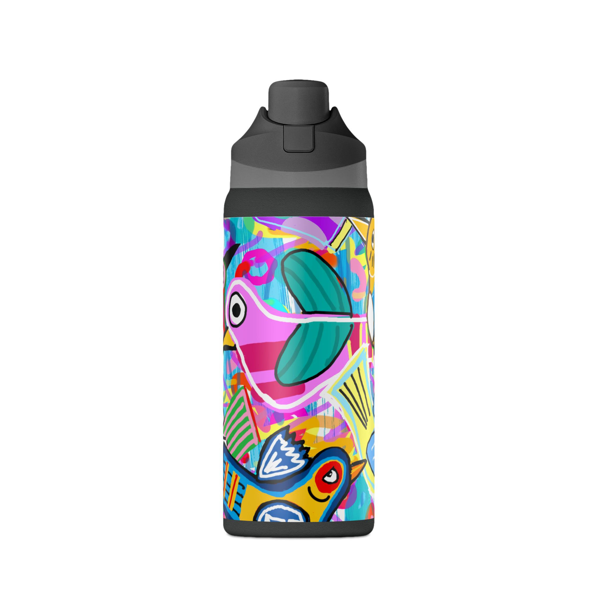 Colorful Tropical Bird Insulated Water Bottle — 32oz Oasis Bottle