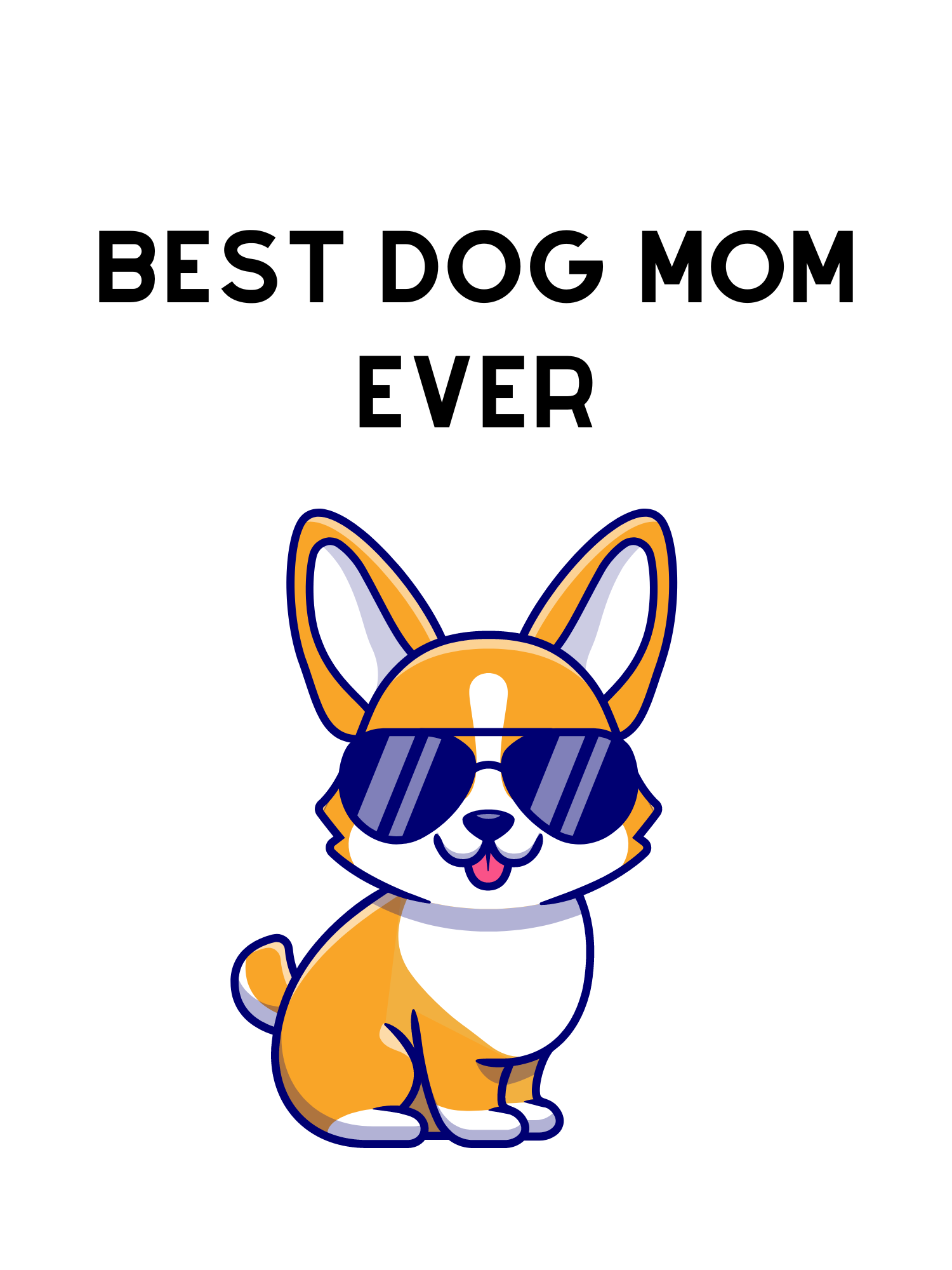 Dog Mom T-shirt Front Print