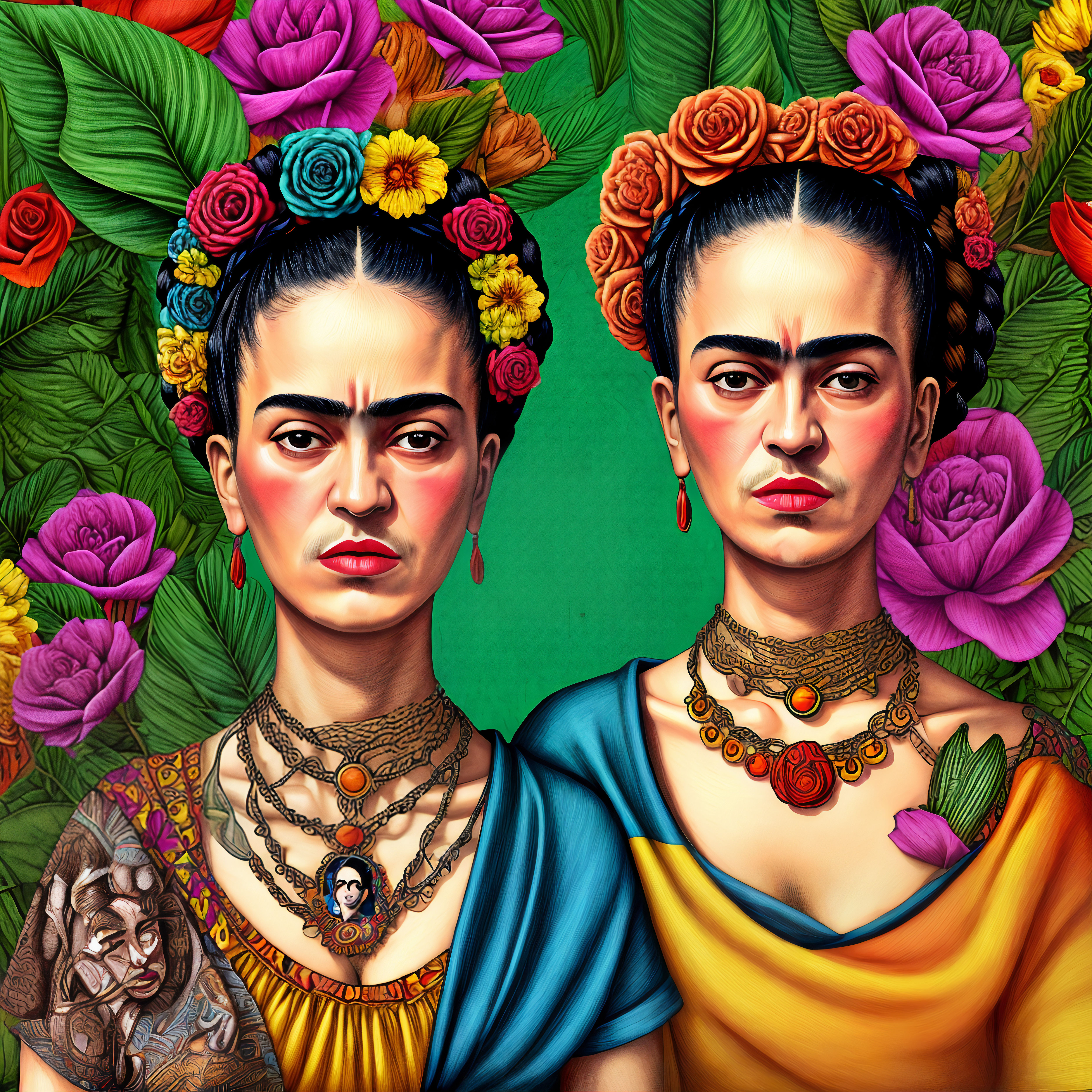 AI's Two Fridas T-shirt Front Print