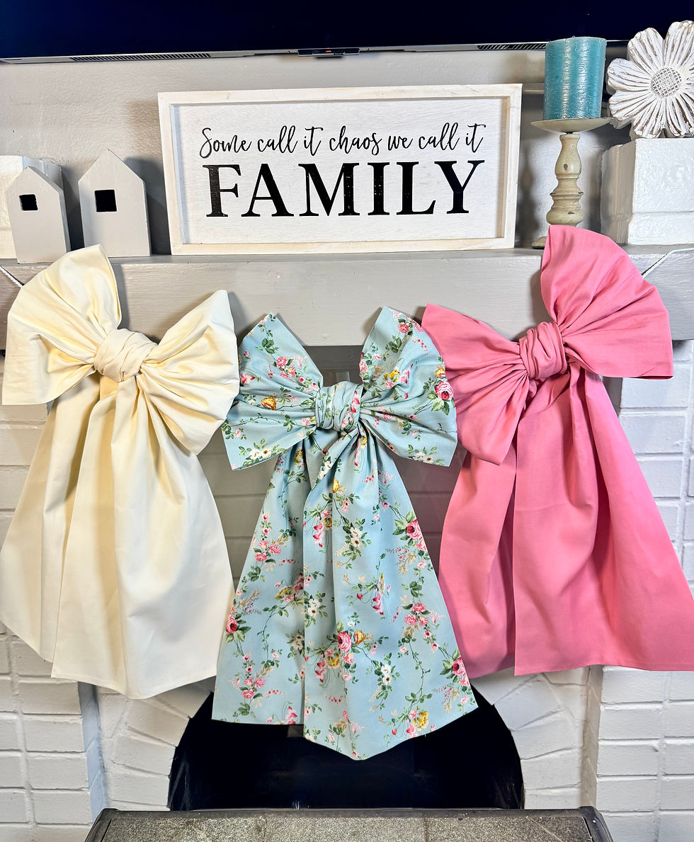 Thumbnail: Spring Mantle Decor| Floral & Solid Pastel Bow Garland
