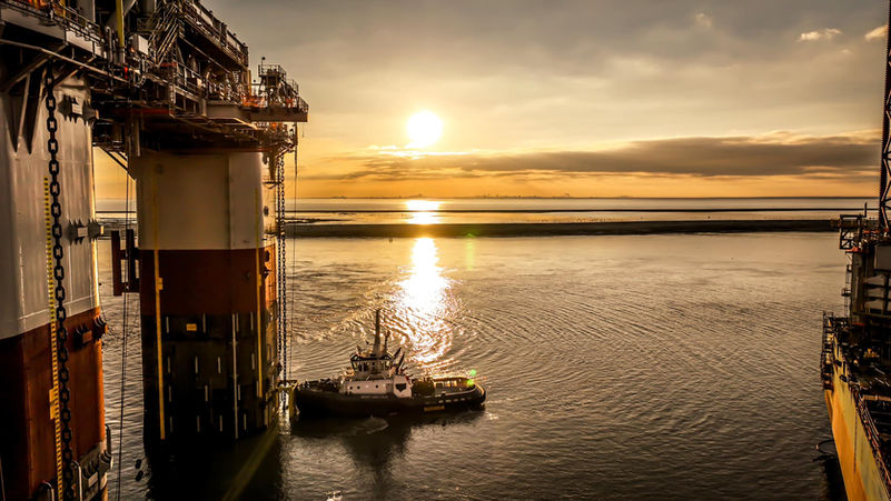 Drone guided alignment at petrochemical platform in the Gulf of Mexico