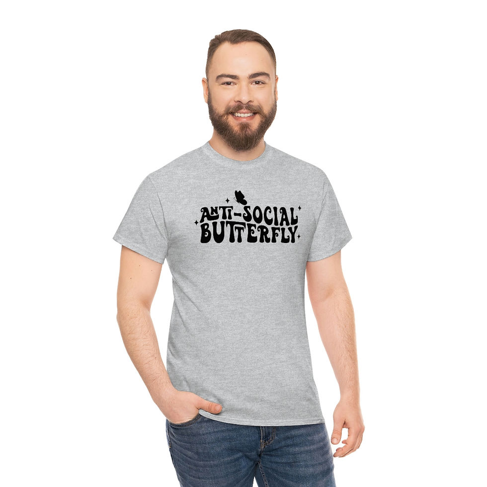 Thumbnail: Anti-social butterfly Cotton Tee