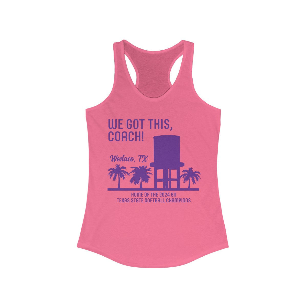 We got this coach, racer back tank
