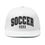 Thumbnail: Soccer Dad Flat Bill Cap — Embroidered Snapback Hat