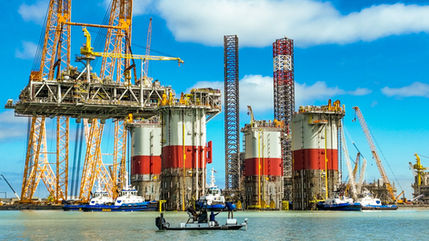 Drone guided alignment at petrochemical platform in the Gulf of Mexico