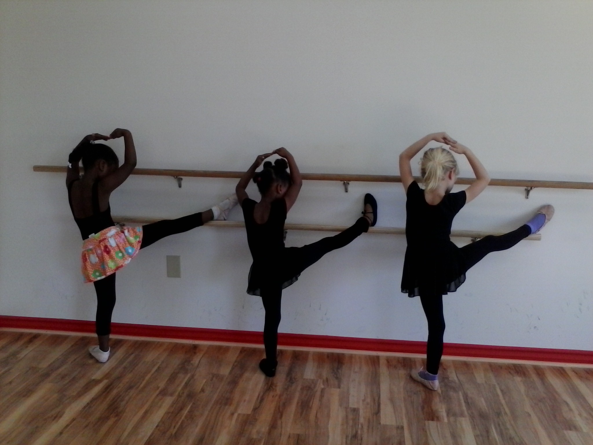 Stretching on The Ballet Barre