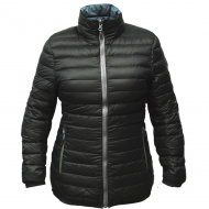 Thumbnail: Parka Pluma HW Goose Reversible Mujer Negro/Turquesa