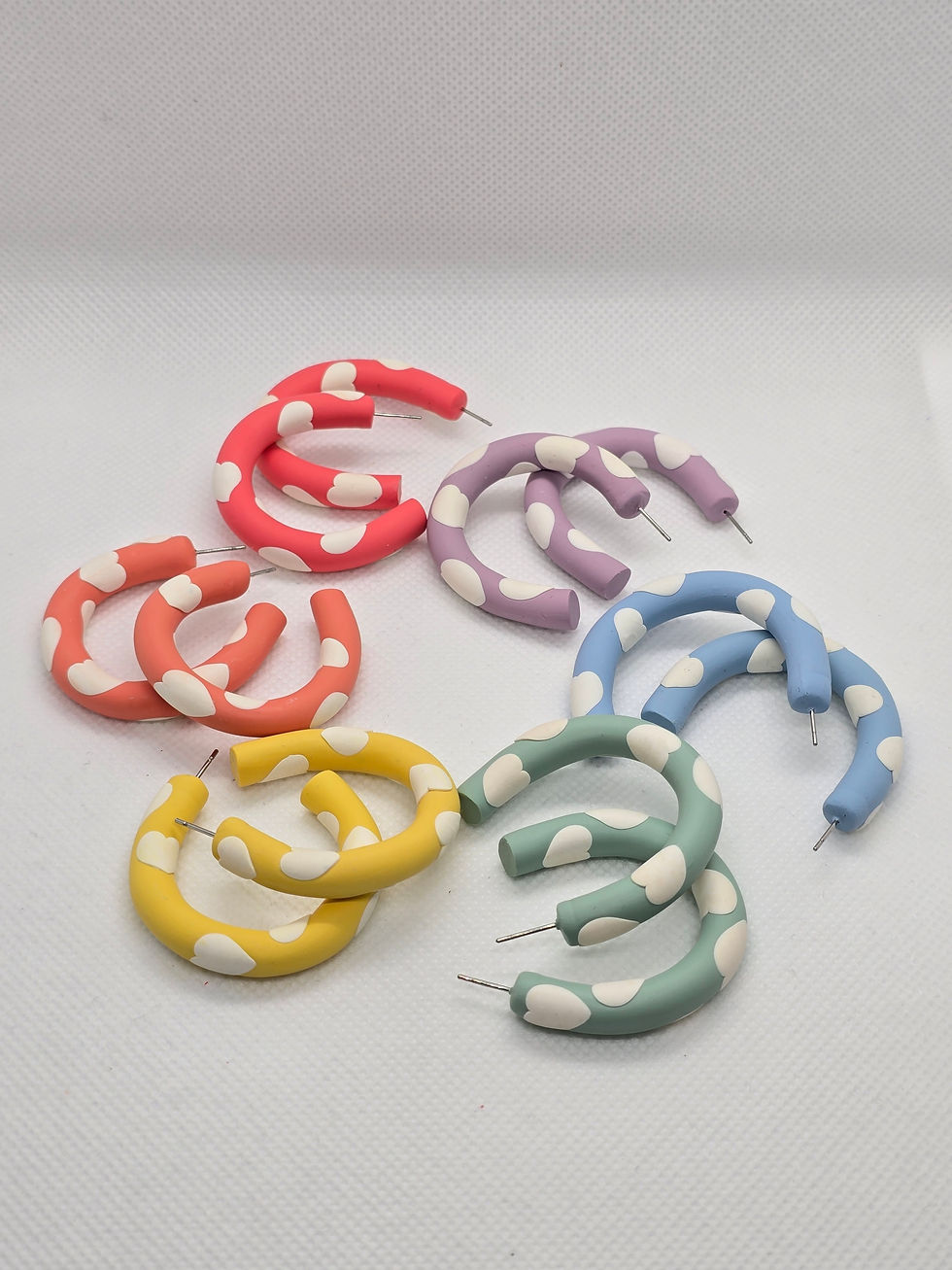 Thumbnail: Happy Heart Hoops Pastel Lilac