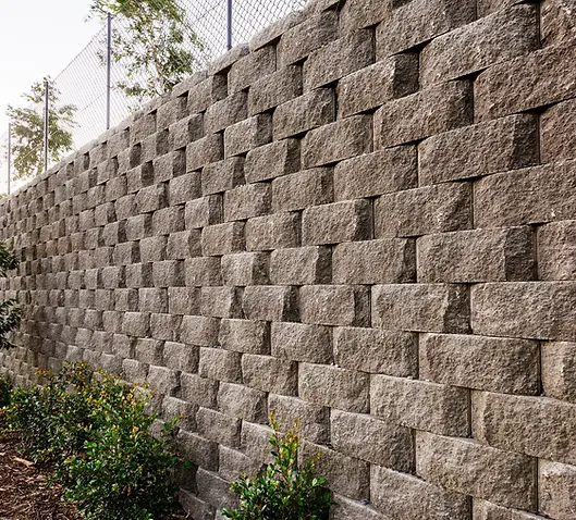 tall retaining wall