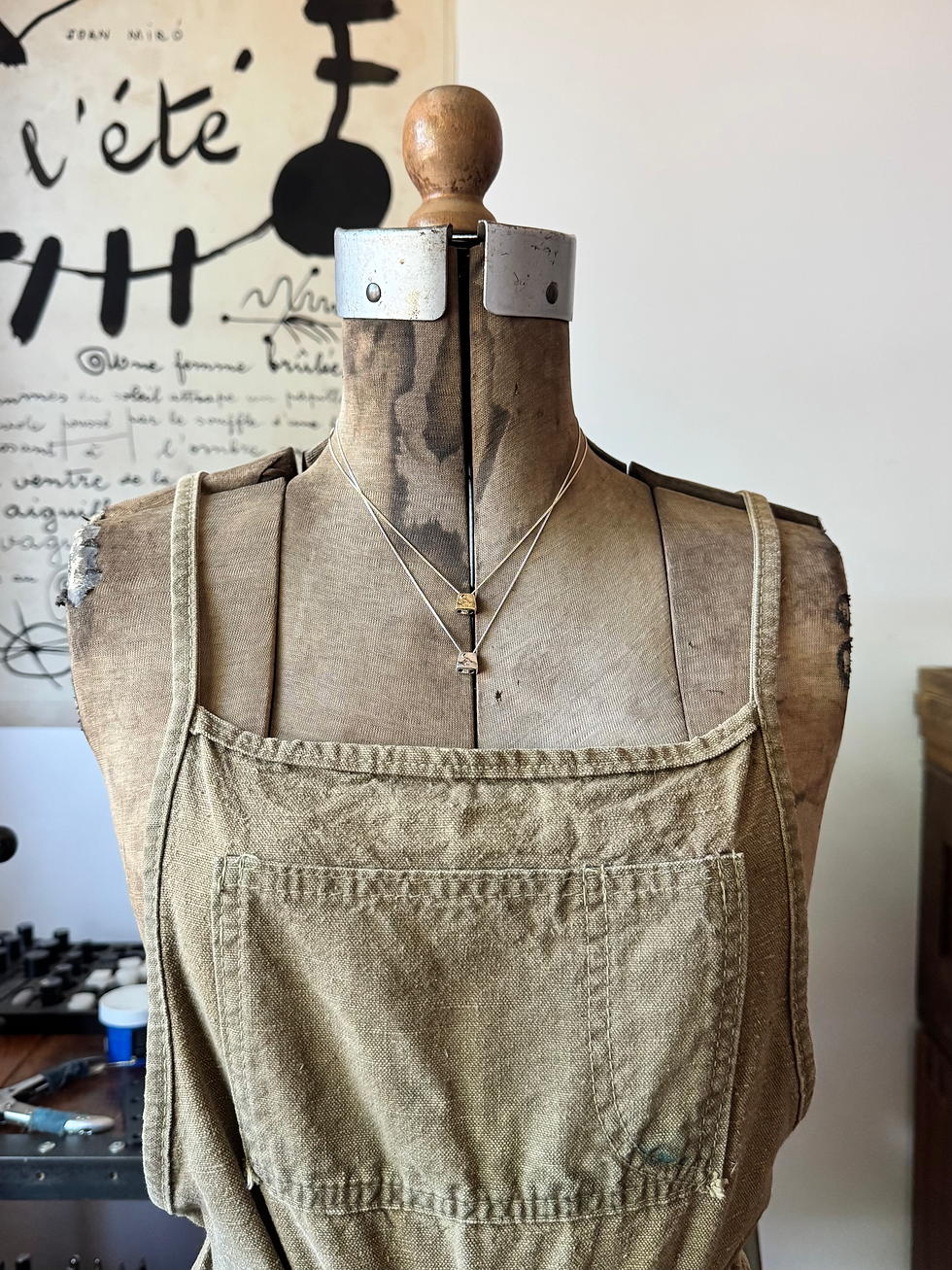 Thumbnail: Stopper/Nut Necklace Mountain and Crescent Moon