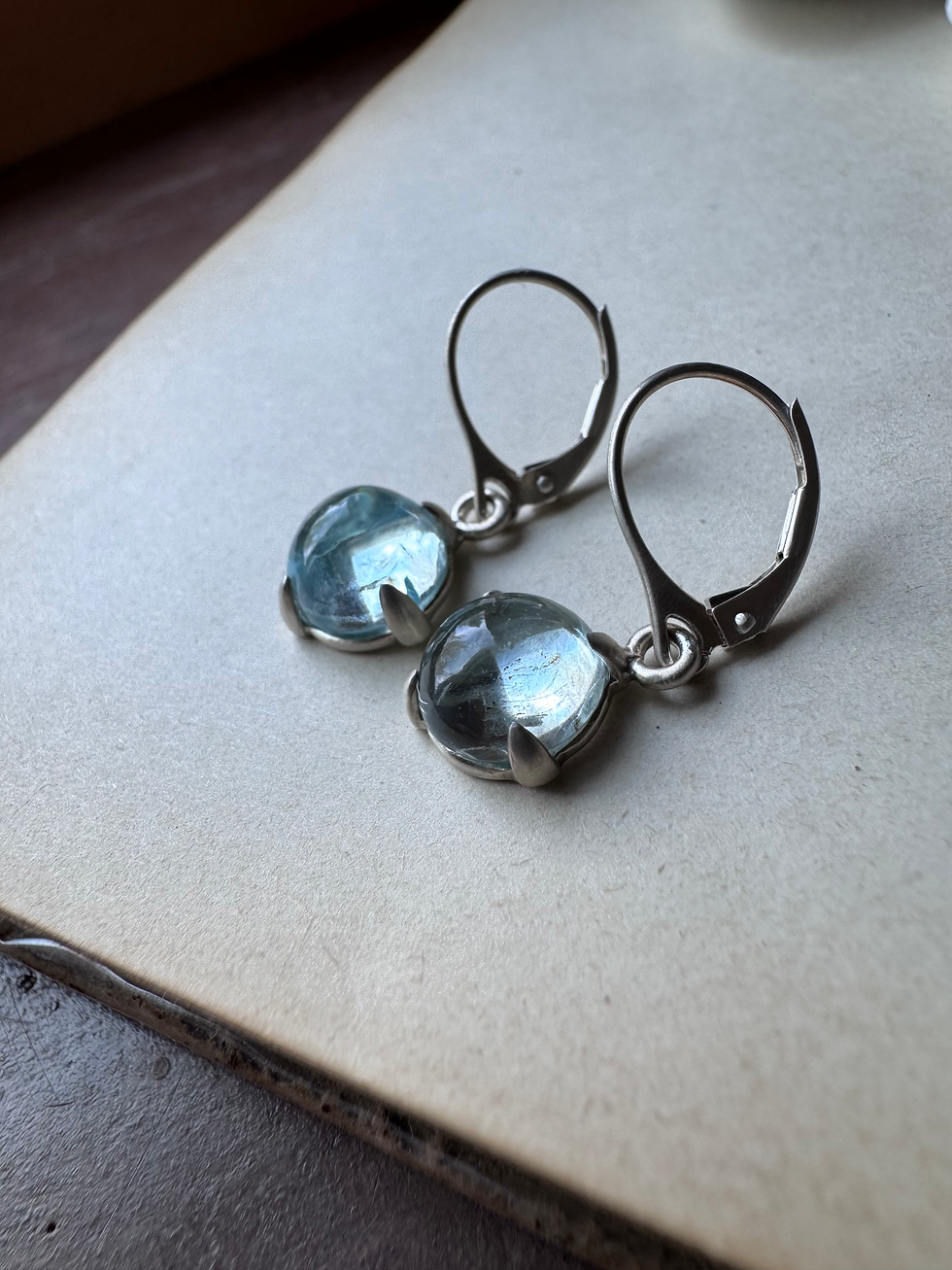 Thumbnail: Aquamarine Dangle Earrings