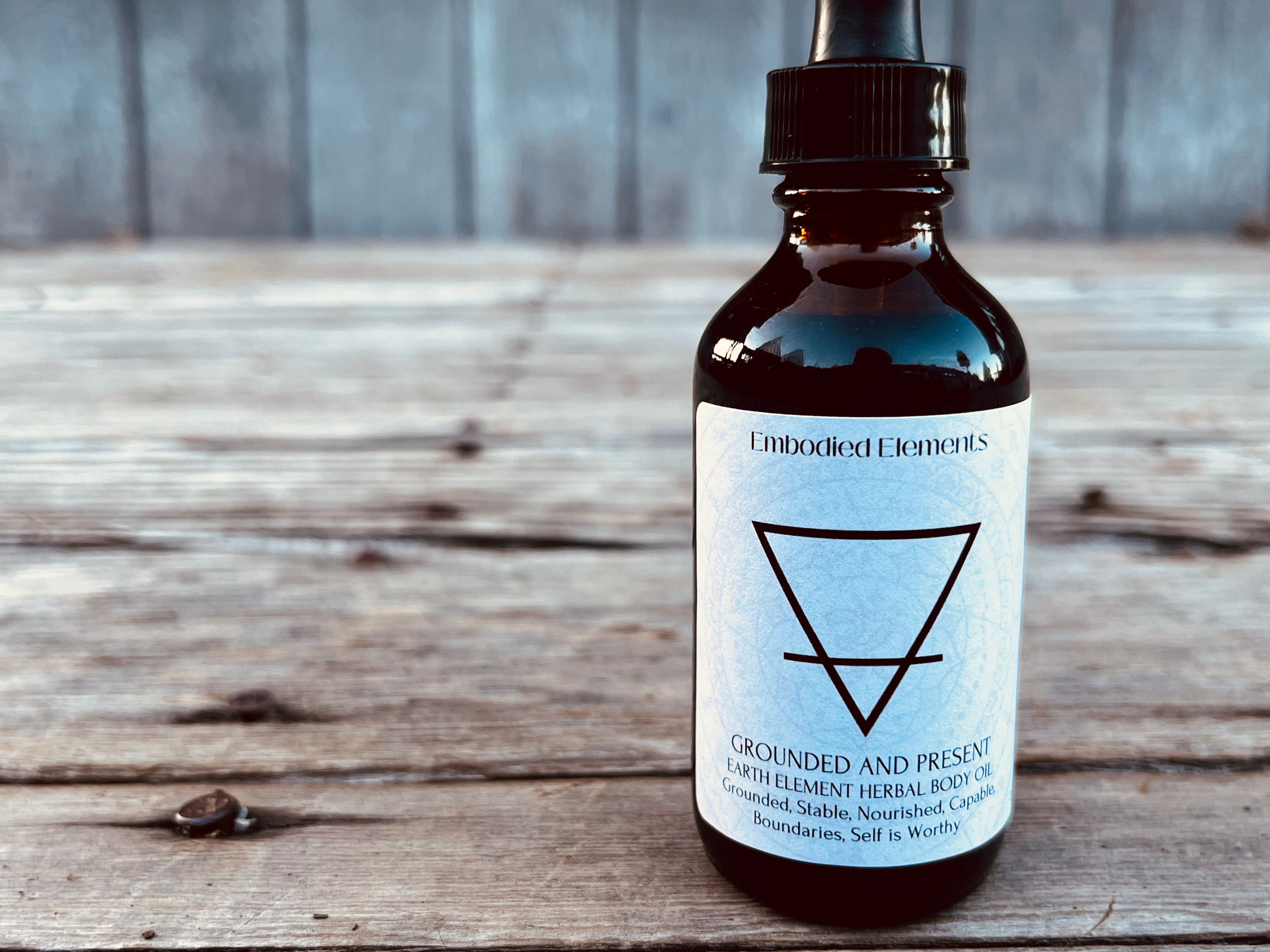 Earth Element Massage Oil~ Grounded and Present~ 2 oz.