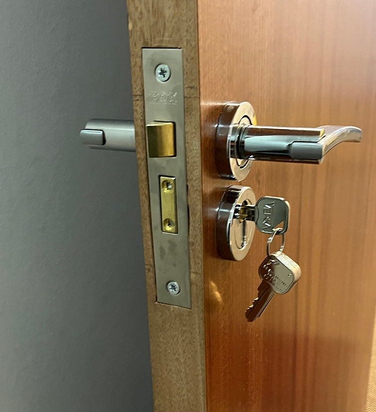 euro sash lock installed