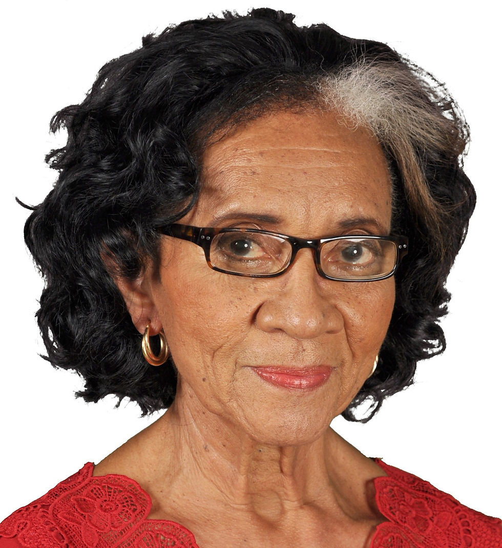 Photo of Virginia Pacifique-Marshall in a red blouse