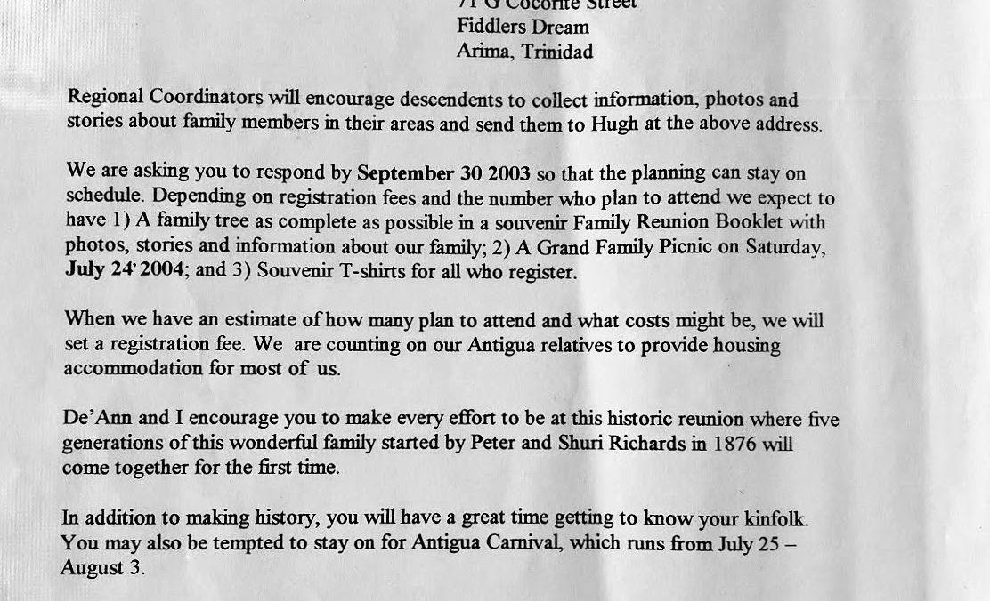 Reunion Invitation 2004