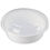 Thumbnail: 32 oz White Round Microwaveable Container with Clear Lid, 150/Cs