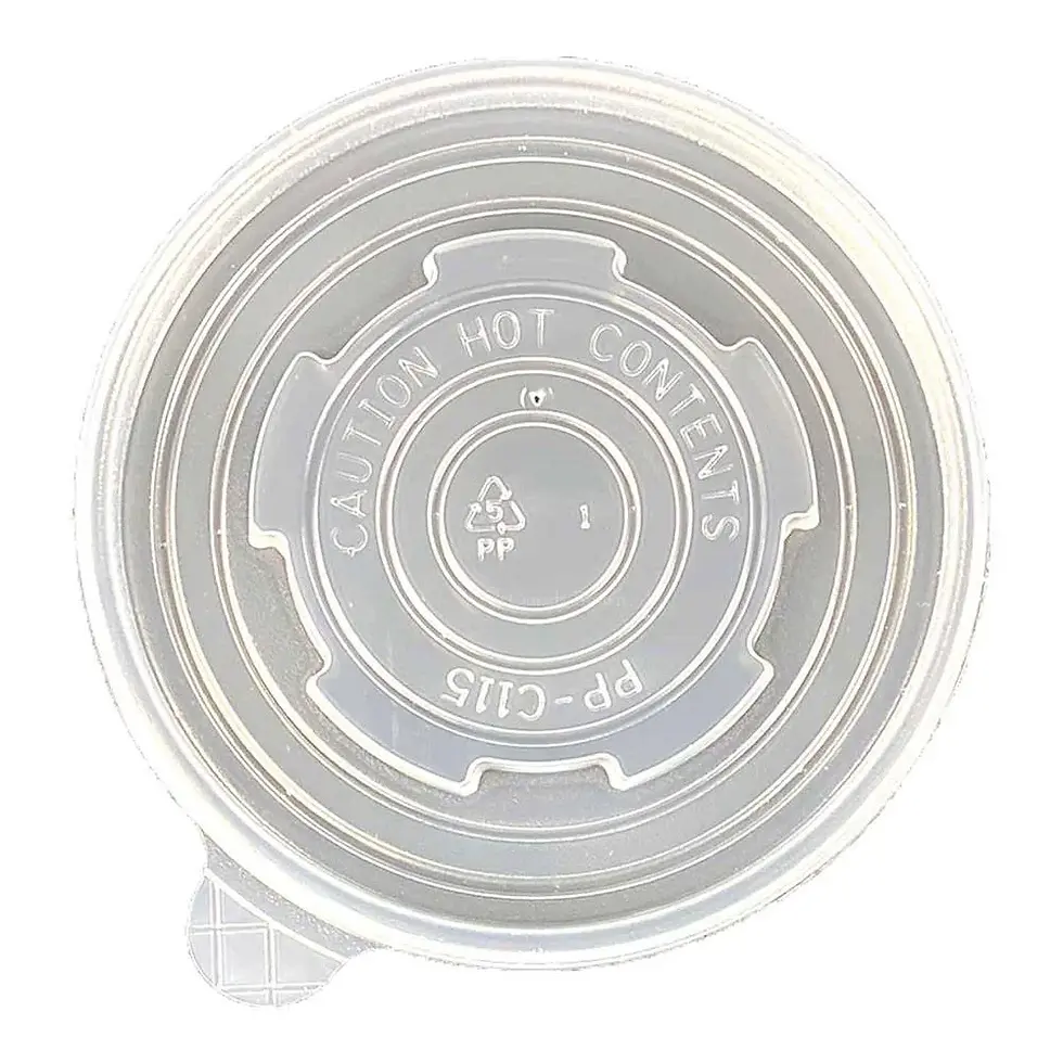 PP Vented Lids for 12 - 16 oz Paper Bowls, 500/Cs