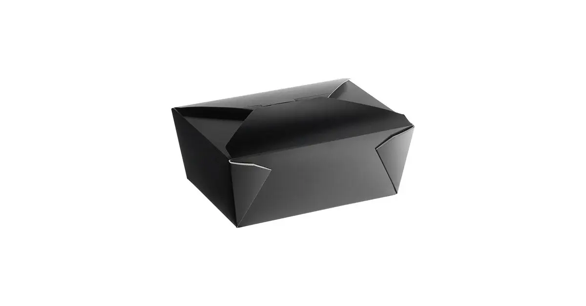 #4 Take Out Boxes - Black 8.5"x 6.25"x 3.5" 160/Cs