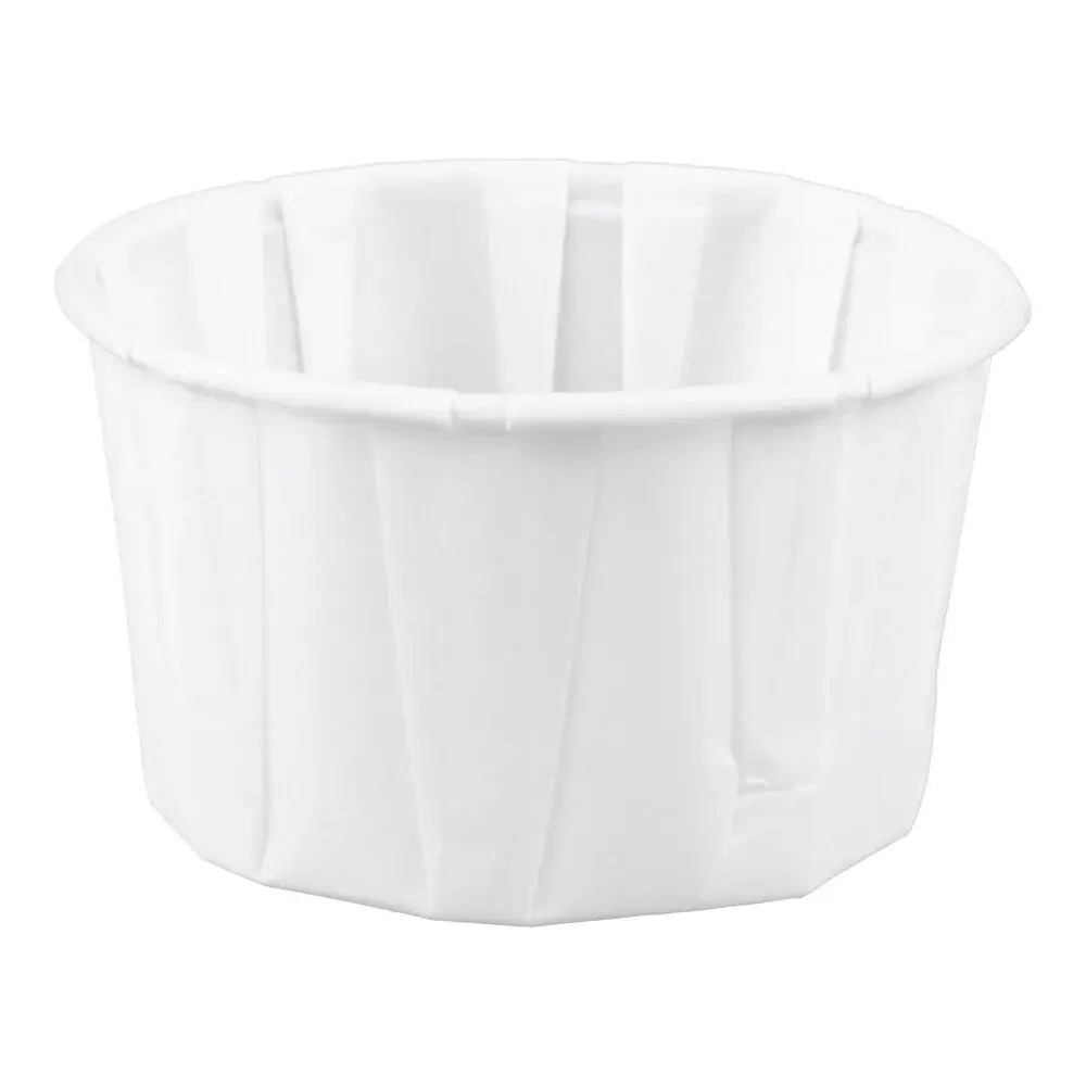 Solo 3.25 oz White Paper Souffle Portion Cups, 5000/Cs