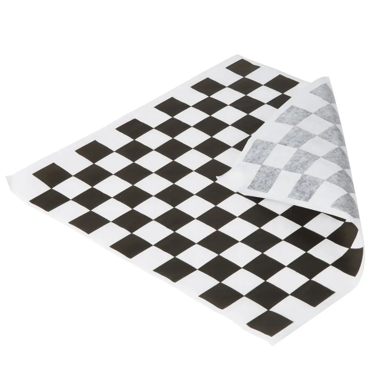 12" x 12" Black Grease Proof Checker Sheets 2000/Cs