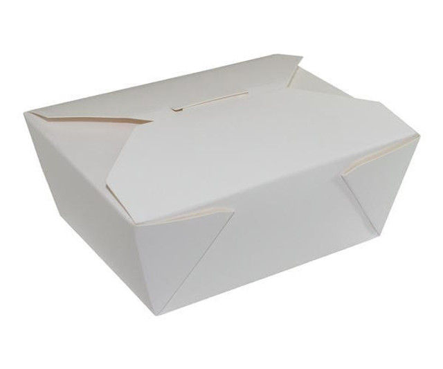 #1 Take Out Boxes - White 5"x 4.5"x 2.5" 300/Cs