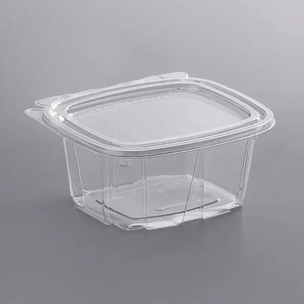 16 oz Tamper Evident Clear Hinged Container, 240/Cs