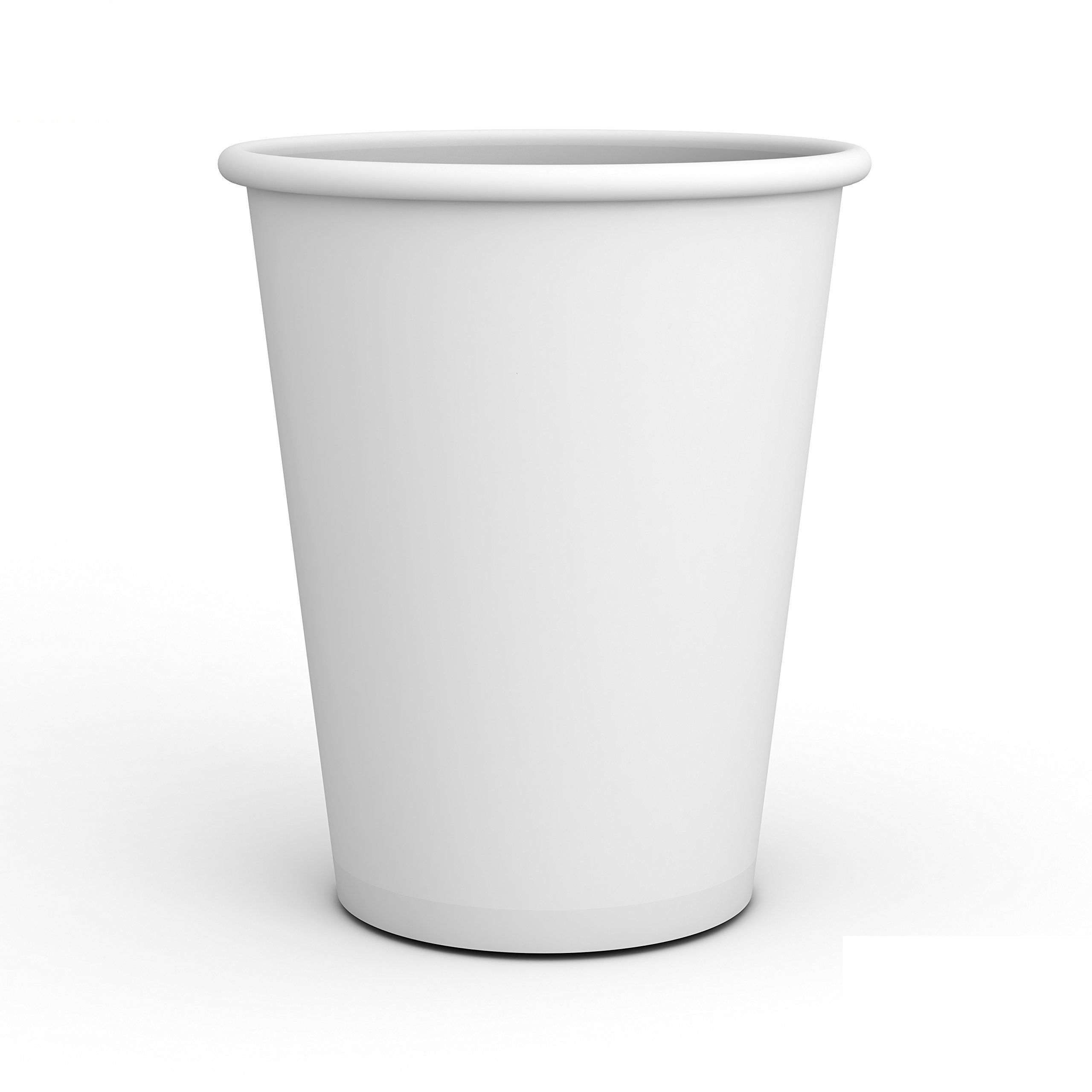 10oz White Paper Hot Cups, 1000/Cs