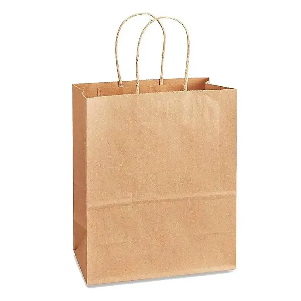 14" x 10" x 16" Kraft Paper Twist Handle Bag, 200/Cs