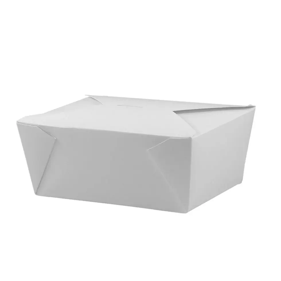 #5 Take Out Boxes - White 9"x 9"x 2.5" 140/Cs