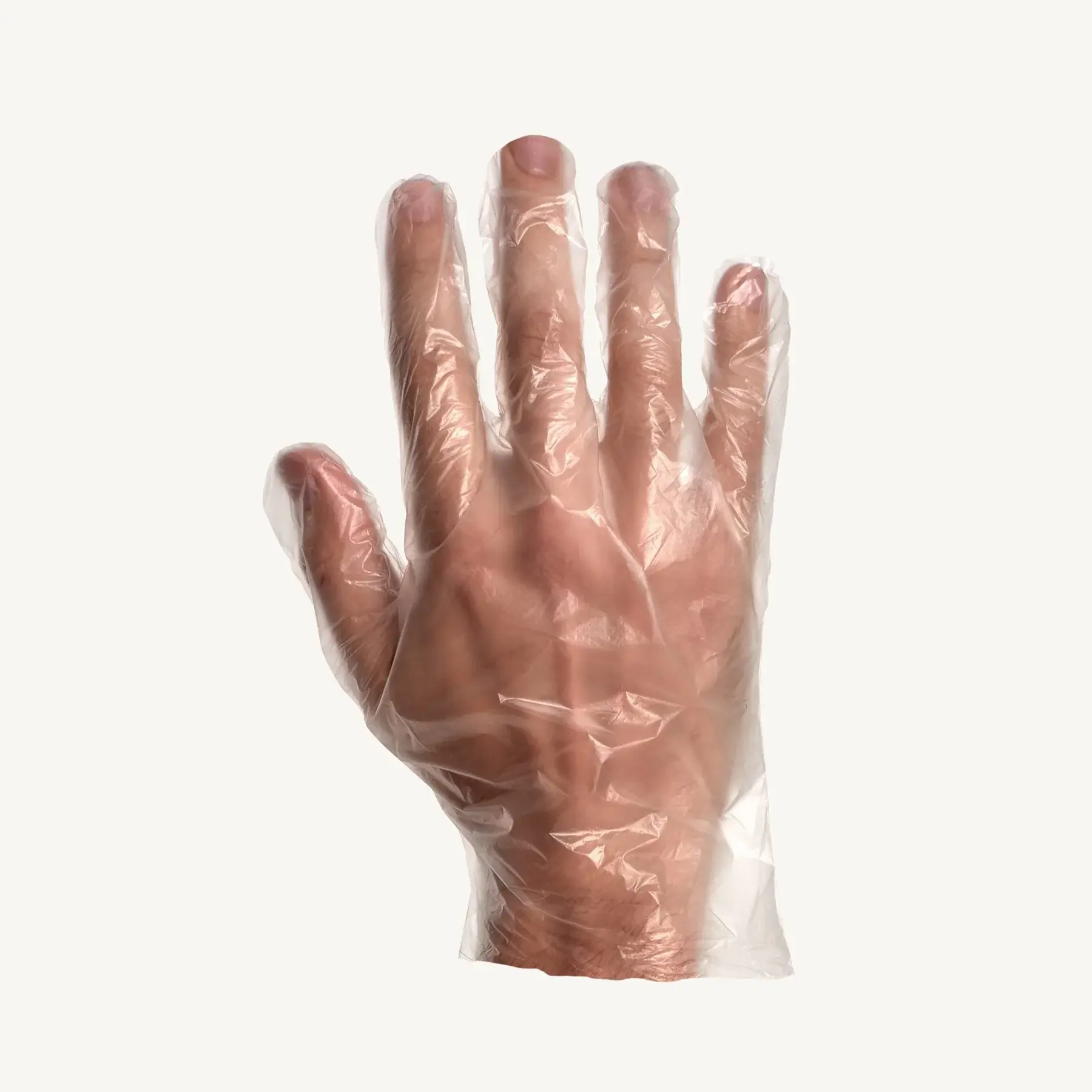 Clear Medium Poly Gloves, 500/Cs