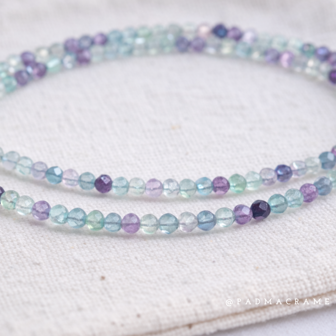 Collar de Fluorita 2 mm (concentración y memoria)