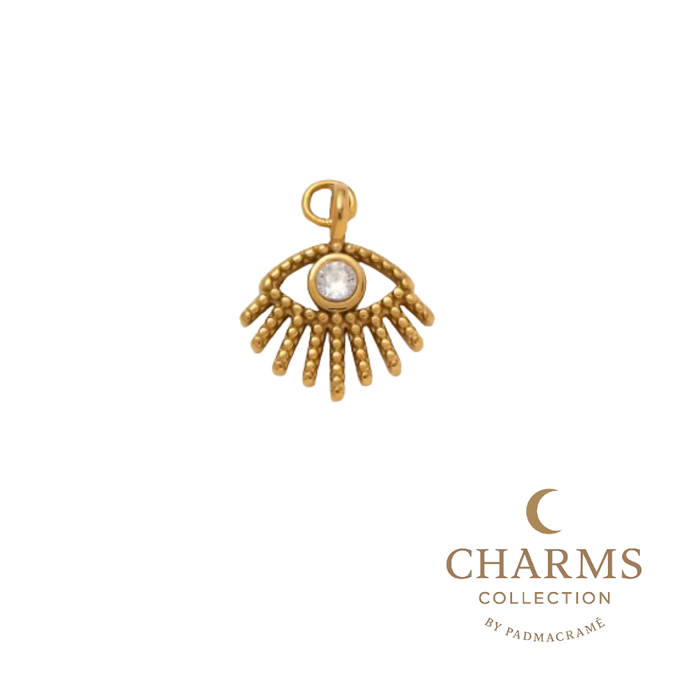 Colgante ojo acero dorado