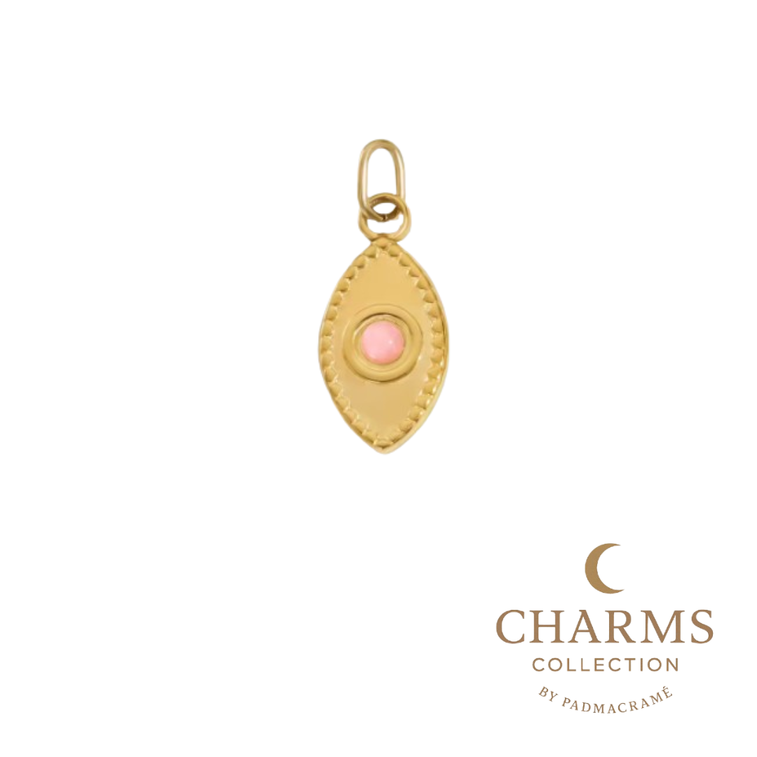 Colgante óvalo acero dorado