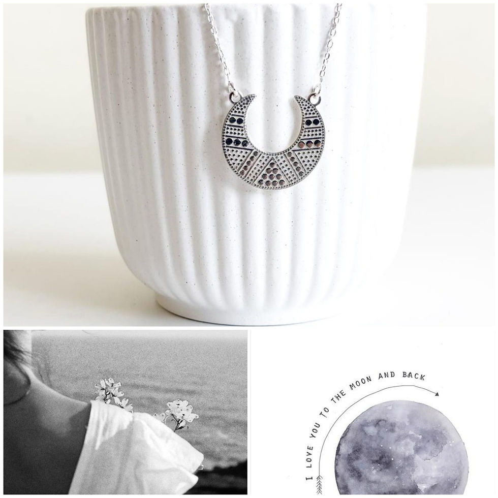 Miniatura: Collar Luna de plata de ley