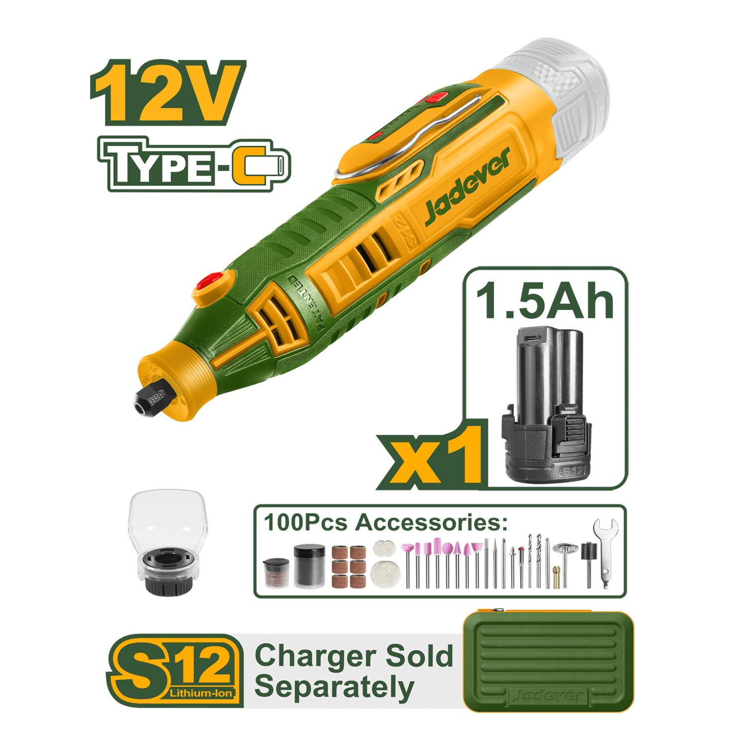Rectificador inalámbrico 12 V + 100 accs - JADEVER