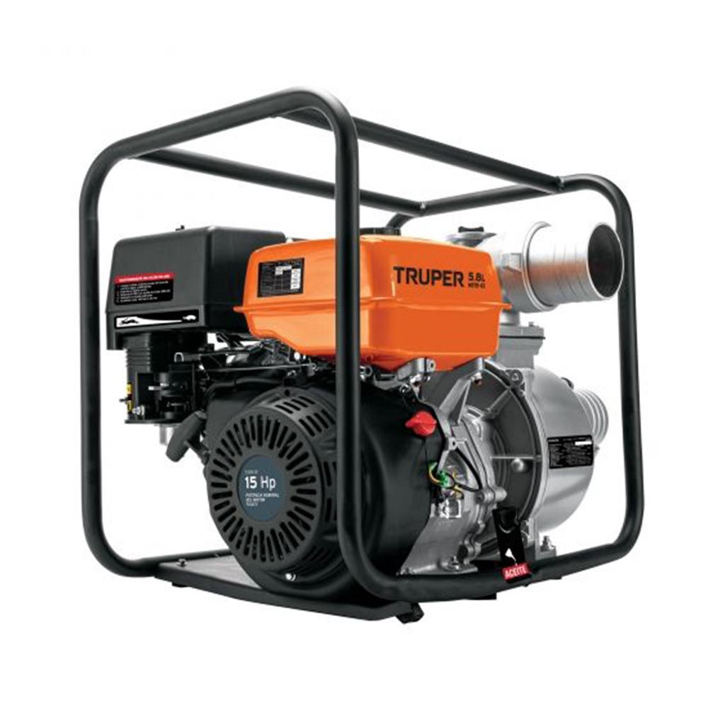 Motobomba autocebante 4" x 4" a gasolina 15 HP - TRUPER