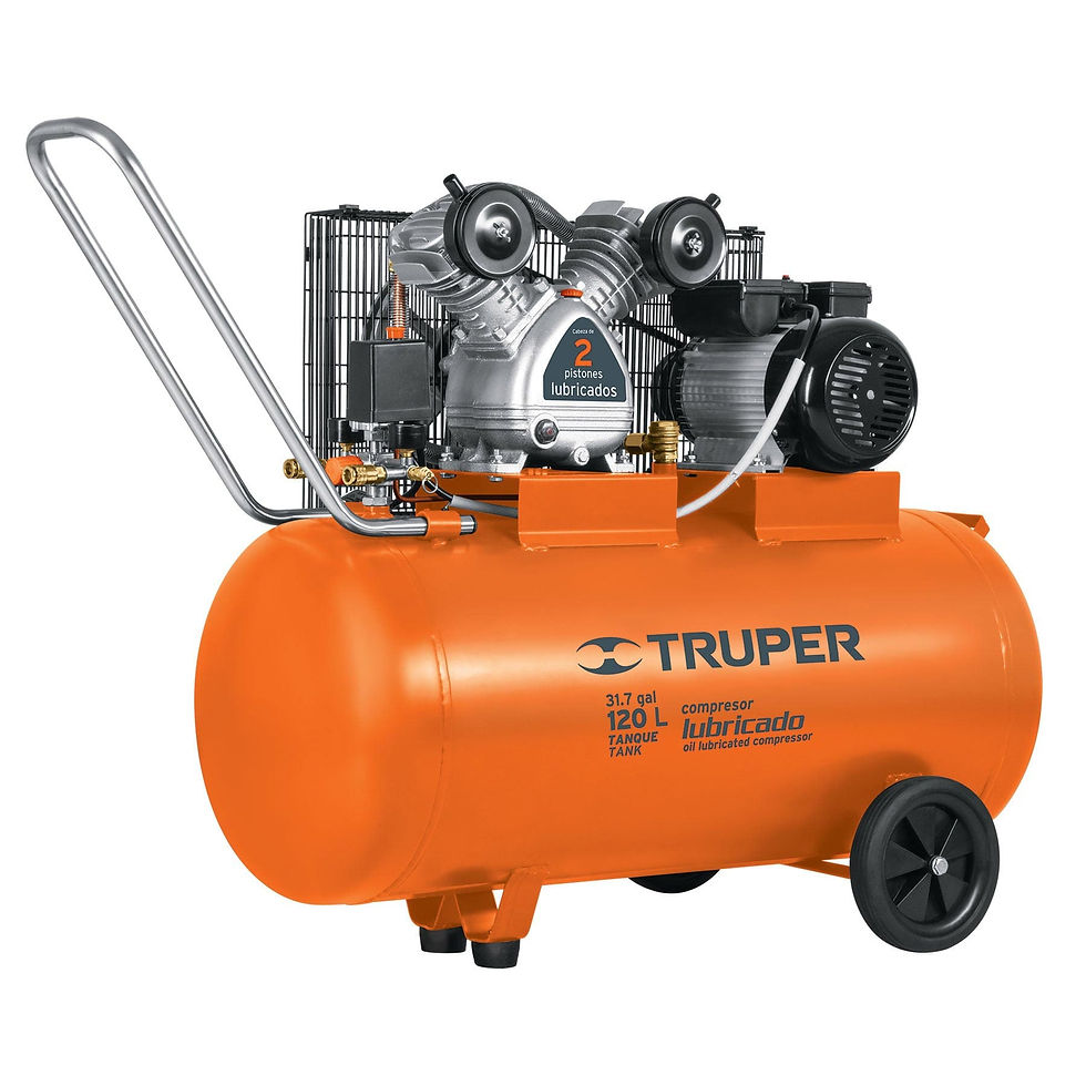 Compresora lubricada de banda, 4 HP 120 L - TRUPER