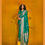 Thumbnail: Sea Green Two Tone Handloom Weaving Silk Saree with Designer Brocade Blouse