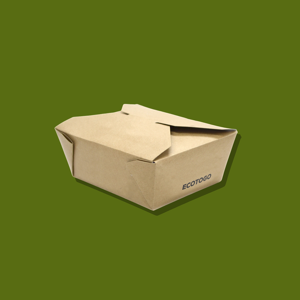 ECOTOGO Kraft Box #1 sustainable takeaway food packaging in Barbados and the Caribbean by COT Holdings Ltd.