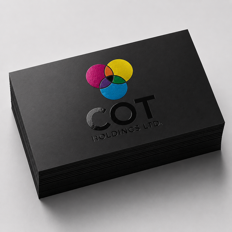 Add spot gloss special finish option to your print project with by COT Holdings Ltd in Barbados and the Caribbean