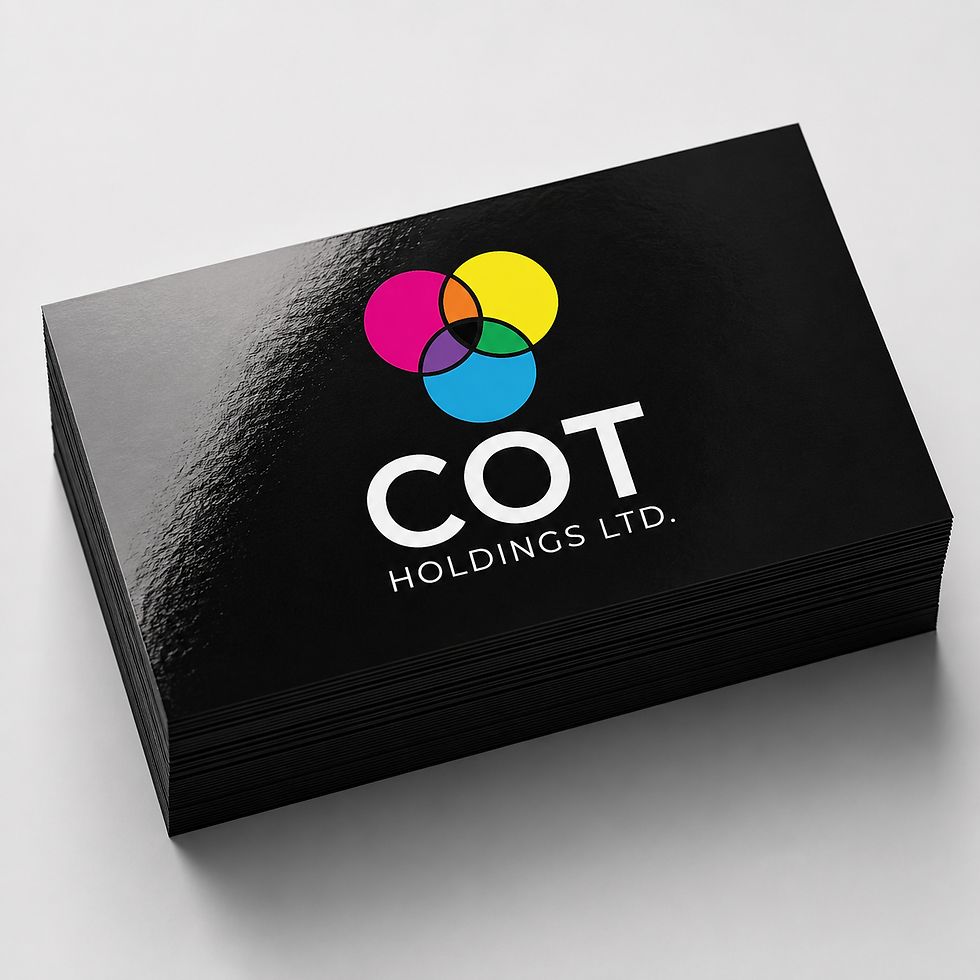 Add gloss special finish option to your print project with by COT Holdings Ltd in Barbados and the Caribbean