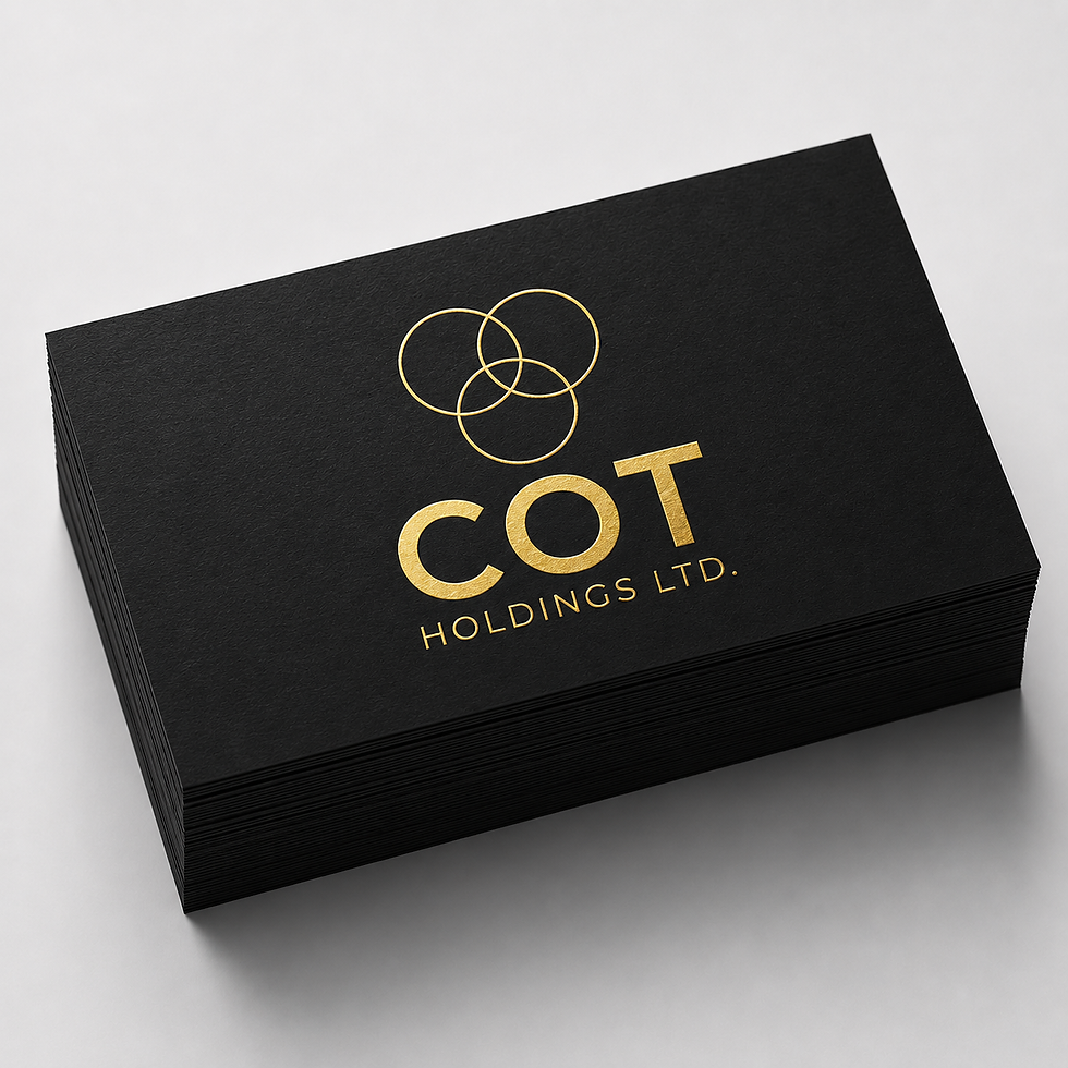 Add gold or silver foil special finish to your print project with by COT Holdings Ltd in Barbados and the Caribbean