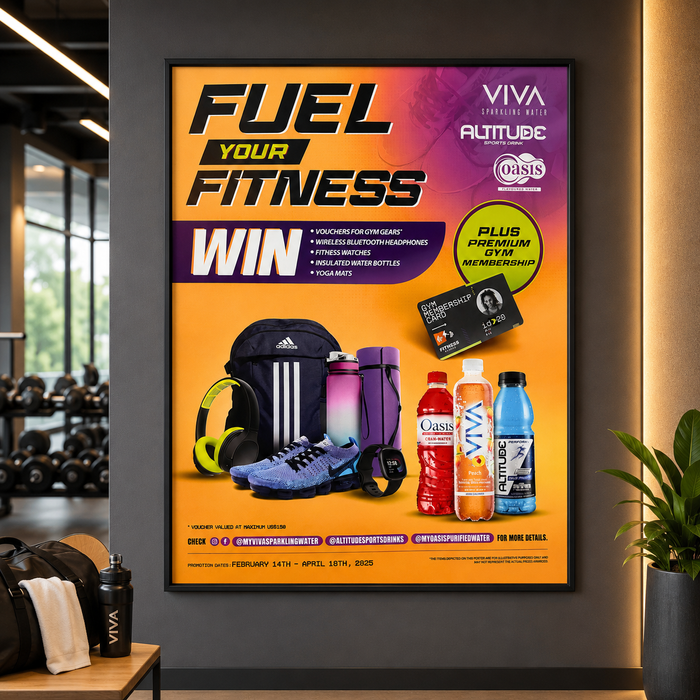 Fuel Your Fitness Poster Printed by COT Holdings Ltd in Barbados and the Caribbean