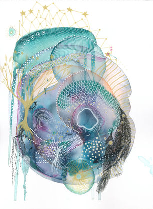 Mondes invisibles aquarelle