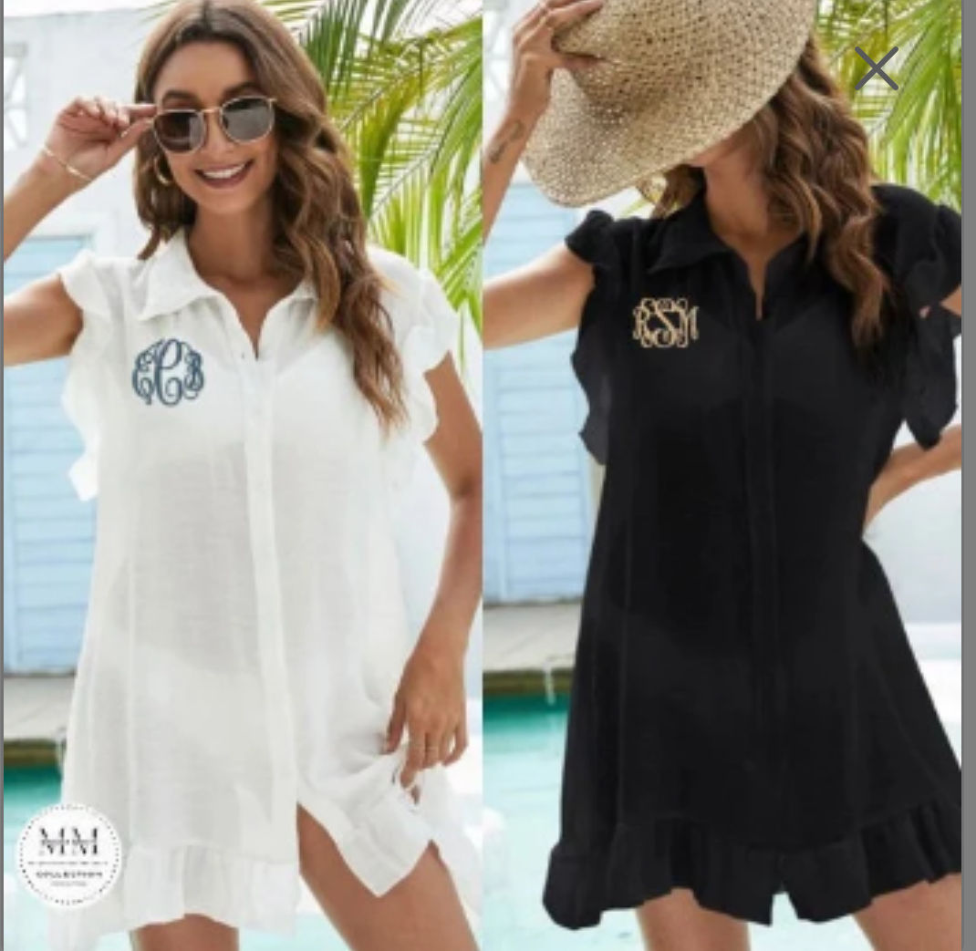 Swimsuit Coverup monogrammed 